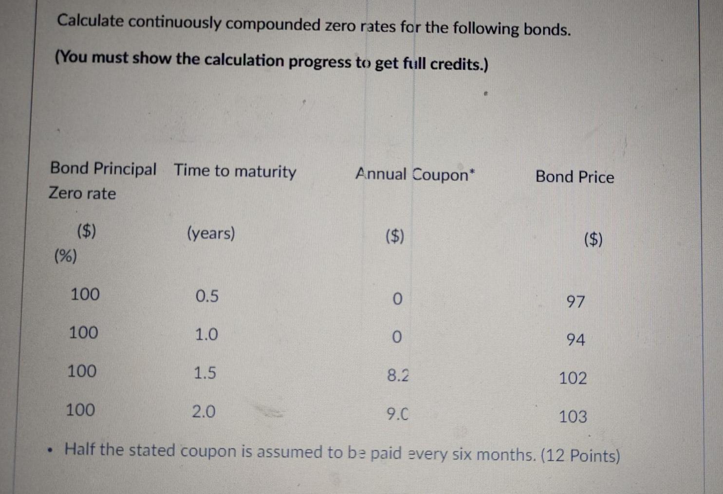 Answer complete with all steps to get good feedback. Calculate continuously compounded