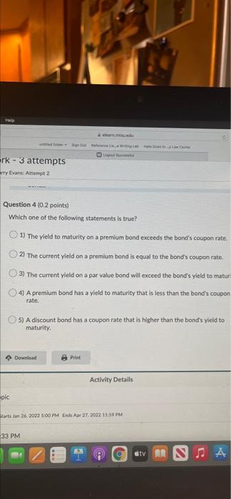  ter rk - 3 attempts arry Evans Attempt 2 Question 4