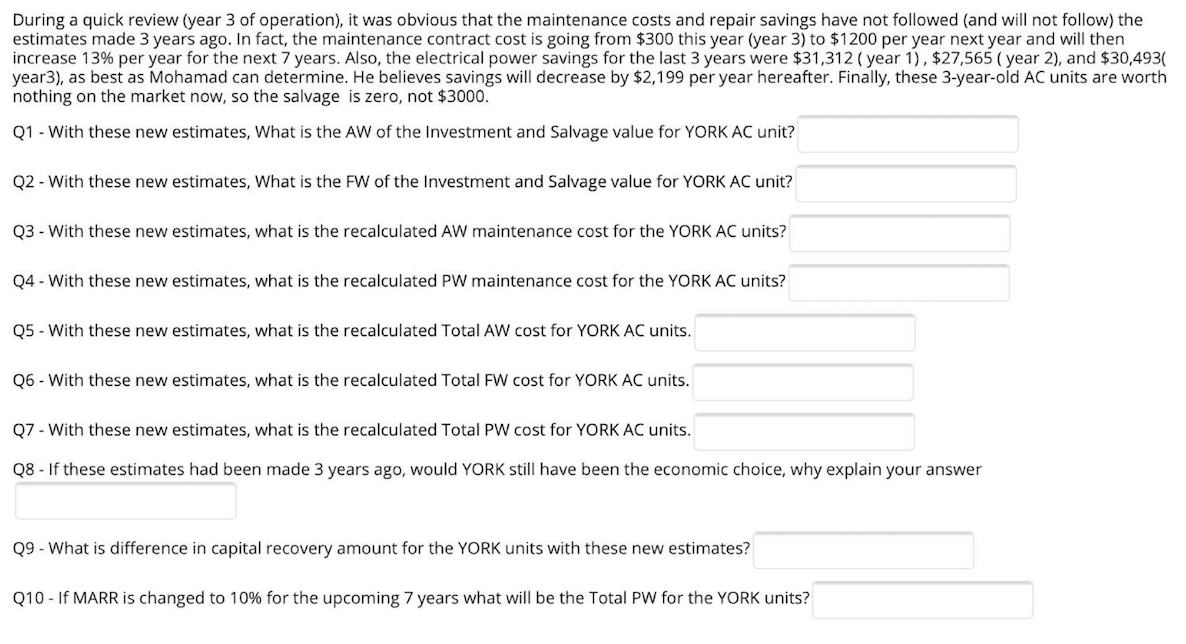 STUDY ANNUAL WORTH ANALYSISTHEN AND NOW Background and Information Mohamad, owner of