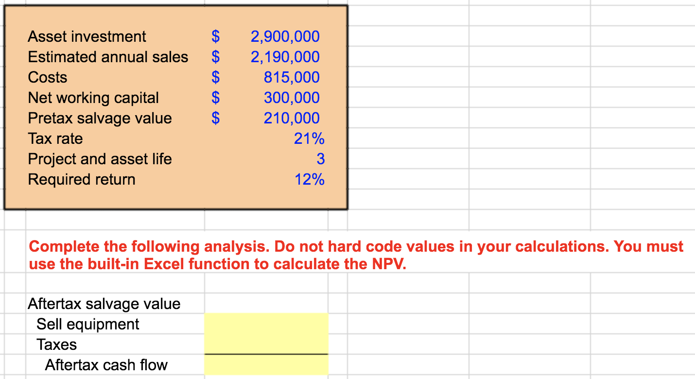 Please show formulas in Excel. Thanks! Quad Enterprises is considering a new