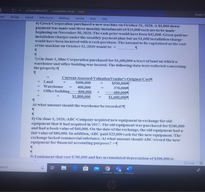 the purchase. Architect's fees were-S40,000. Title insurance cost-$3,000, and liability insurance during