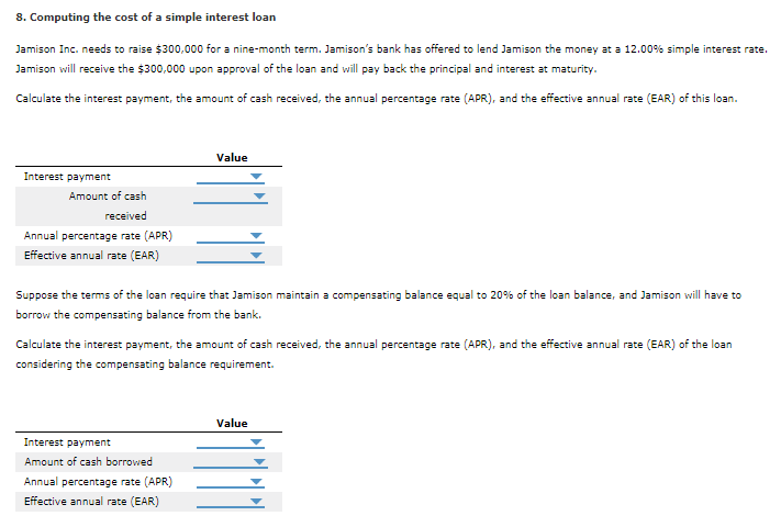 CHAP 14 - 8 DROPDOWN OPTIONS ARE 1- 36,000 - 24,570 -