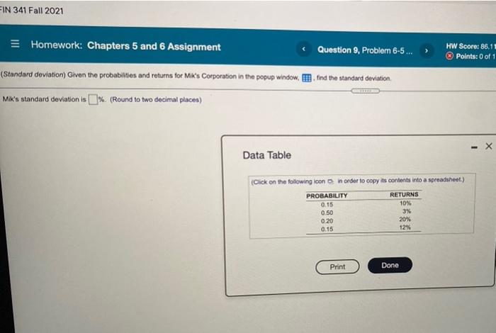 Assignment Question 10. Problem - HW Score: 86.11.10.33 of 12 points Foto