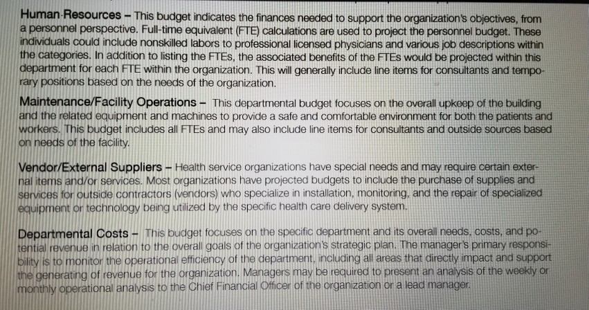budget. Taking this information into account, what are some strategies you would
