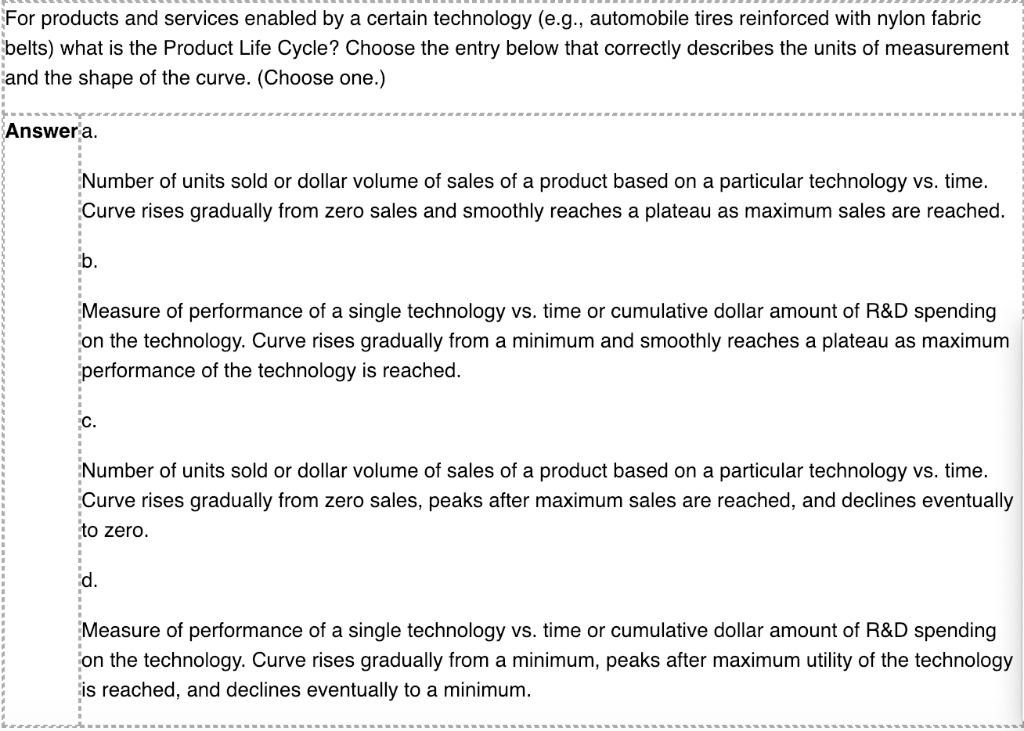  For products and services enabled by a certain technology (e.g., automobile