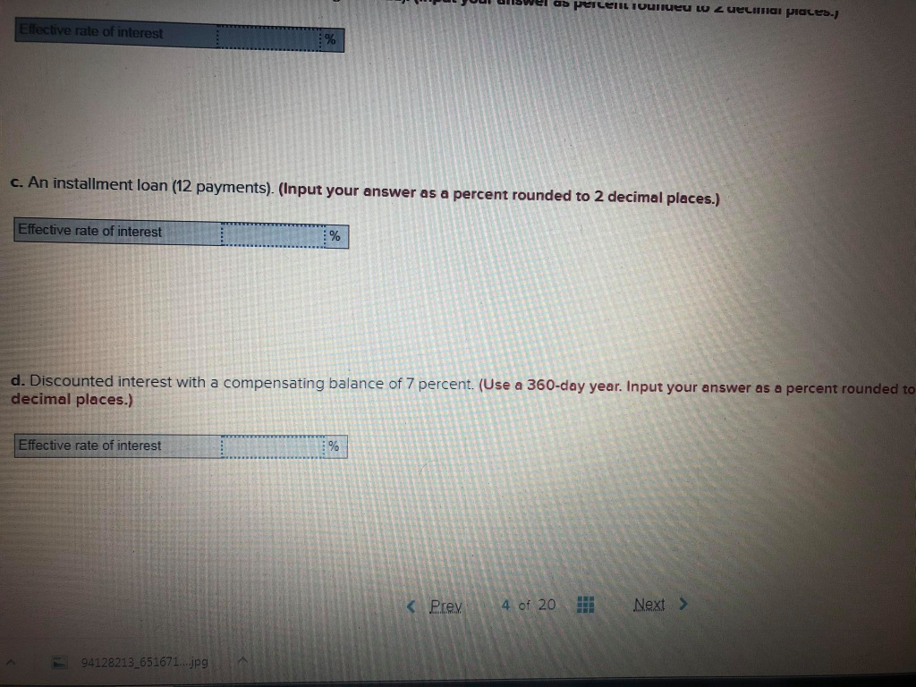 company plans to borrow $7 million for 12 months, and your banker