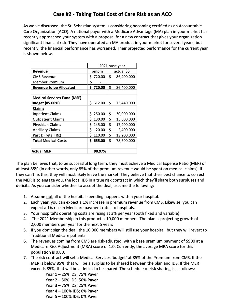Using an Excel Spreadsheet, fill out the 3 tables below that