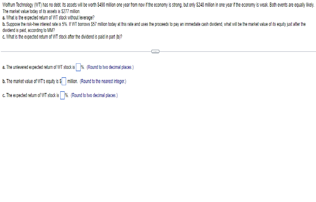  Wolfum Technology (WT) has no debt. Its assets will be worth