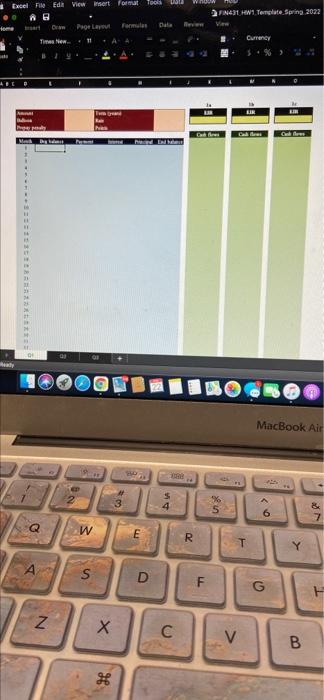 Constant Payment Mortgage (30 points) - Create an amortization schedule and answer