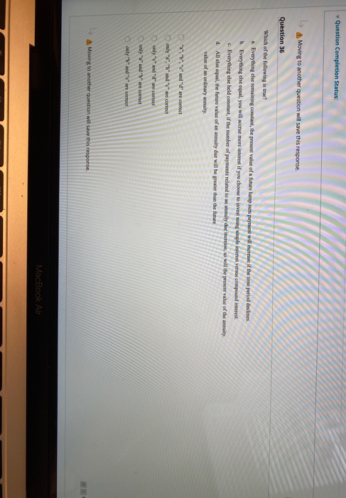  Question Completion Status: Moving to another question will save this response.