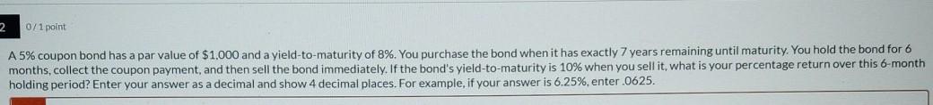 for your help Azero-coupon bond has a par value of $1,000 and