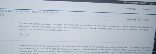 HA L 22, Logout Gradebook - E Spring 2020 Spring 2020