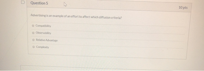 Late Majority Slows Innovators Question 3 The five criteria that affect the