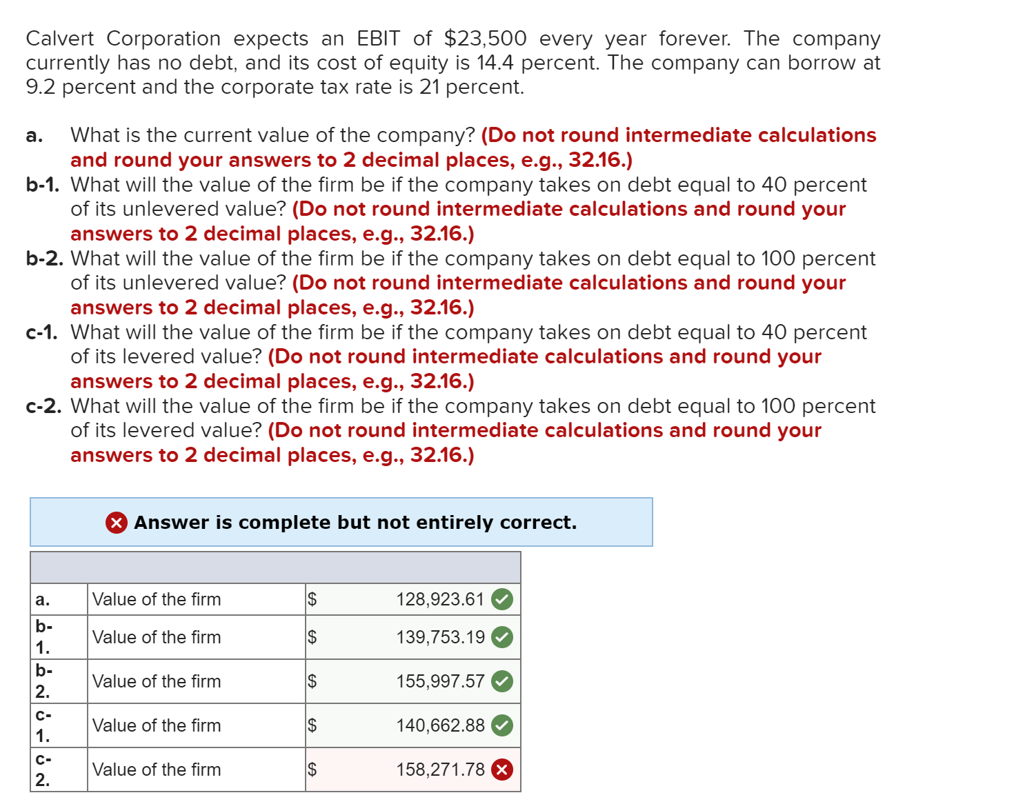 pls help asap. answer the last question. Calvert Corporation expects an EBIT