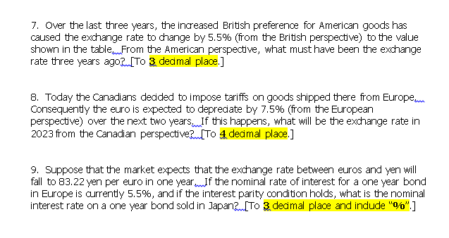 for these six currencies the U.S. dollar, the Euro, the British pound,