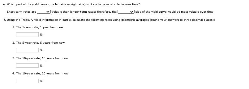intermediate calculations. Download spreadsheet Interest Rate Determination and Yield Curves-83db3c.xlsx a. What