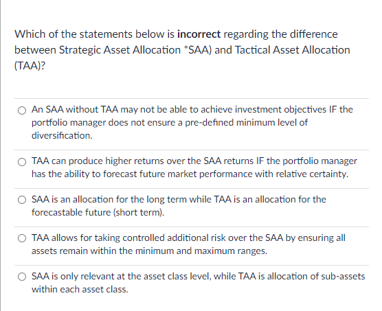  Which of the statements below is incorrect regarding the difference between