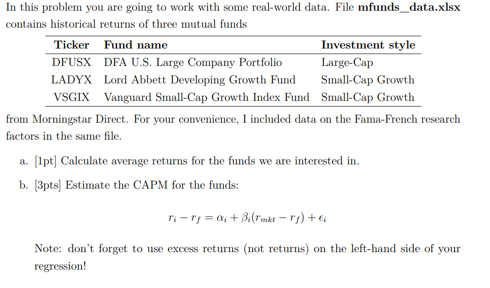 In this problem you are going to work with some real-world