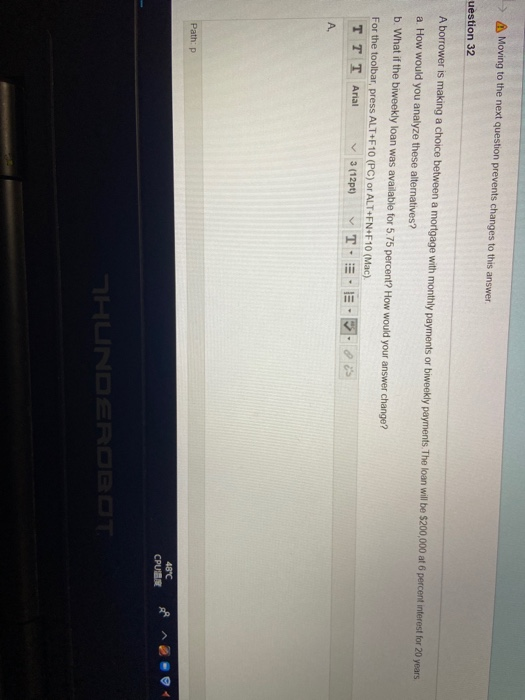 initial interest rate of 6 percent for 30 years with an annual