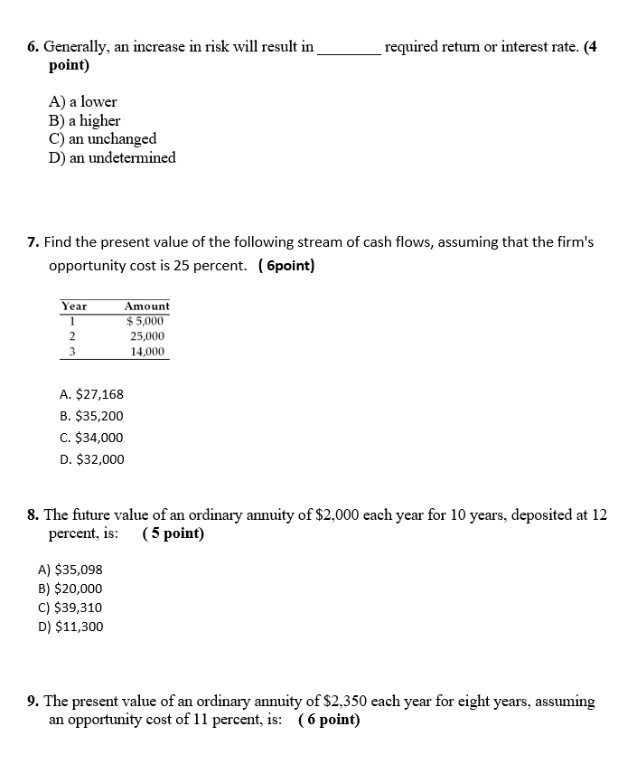  Kindly solve it on a paper not Ms Excel please. 6.