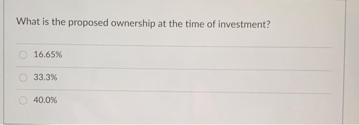 $6M Series A investment in Newco. EBV proposes to structure the investment