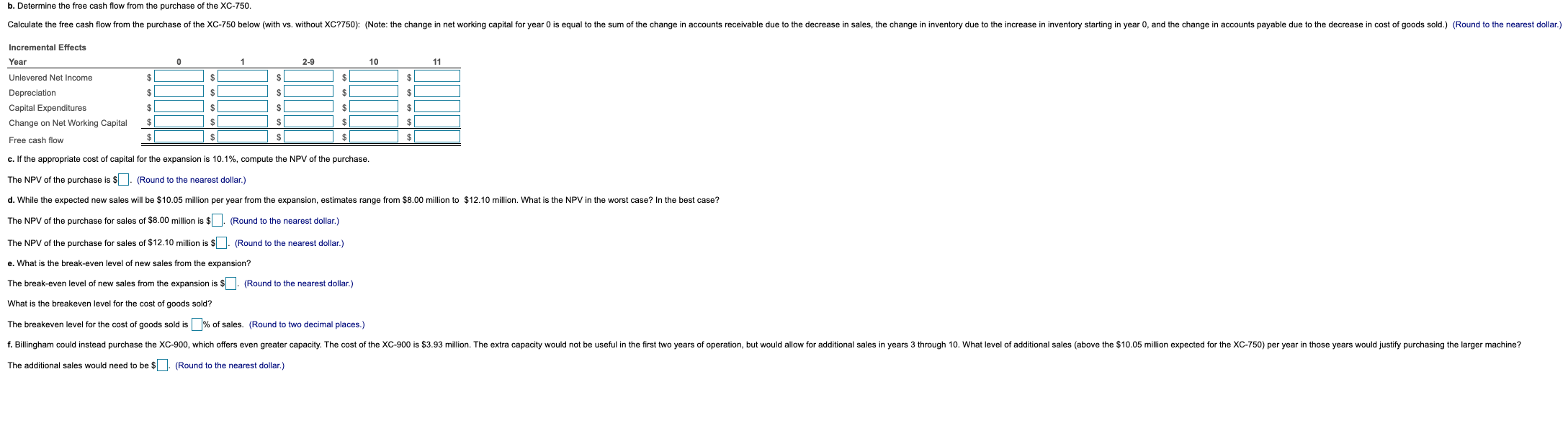 new machine, the XC-750. The cost of the XC-750 is $2.71 million.