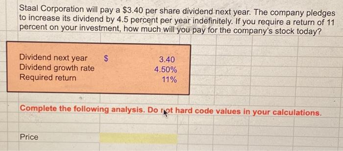 the required rotum on a stock will cause an) in the stock