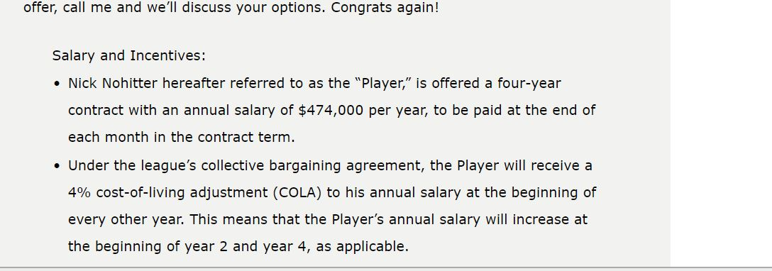 Time Value of Money Skills Nick Nohitter has been playing baseball since