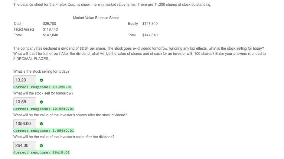 The balance sheet for the Firefox Corp. is shown here in