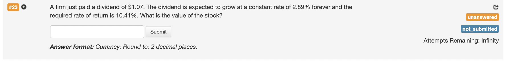 Please explain the steps and equations used. #23 A firm just paid