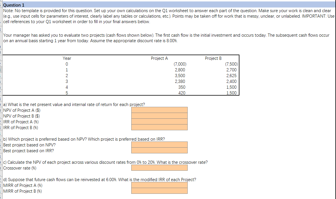 Question 1 Note: No template is provided for this question. Set