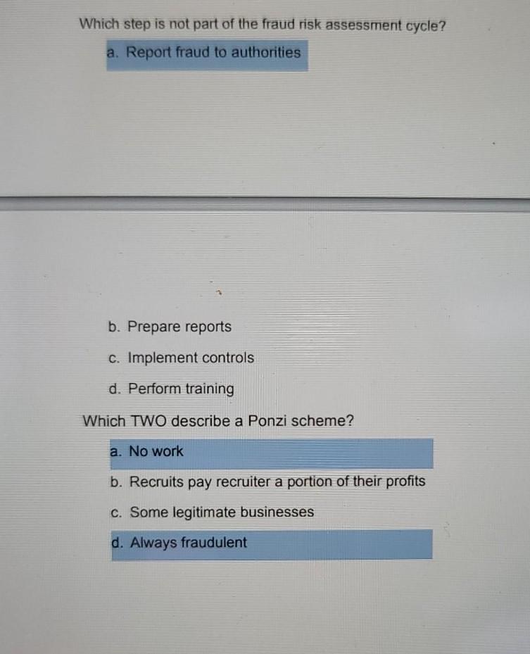 to the three factors included in the fraud triangle? a. Rationalization b.