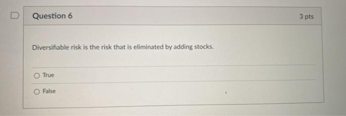 pts Constant Growth (Gordon) Model: (Intrinsic) Value of Stock = D/(rs-g) Di