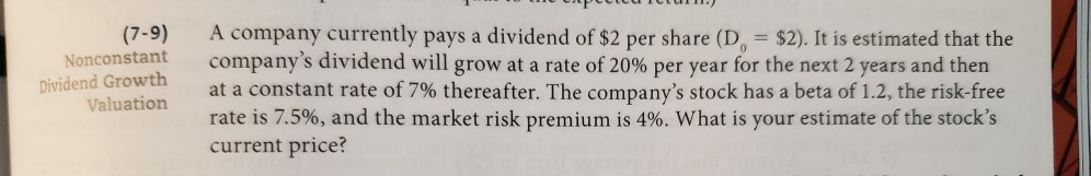 to grow at a constant rate of 5%. The weighted average cost