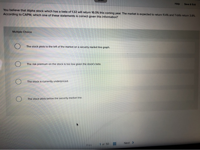  Help Save & E You believe that Alpha stock which has