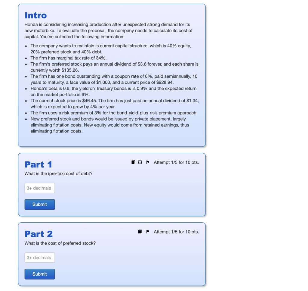 Please Help Solve! Intro Honda is considering increasing production after unexpected strong