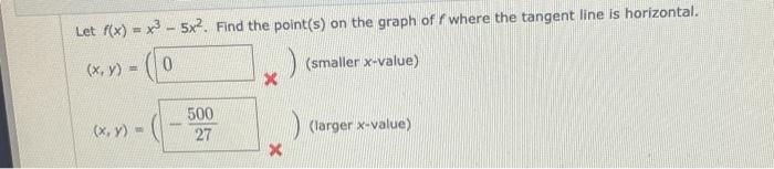  Let f(x) = x3 5x? Find the point(s) on the graph