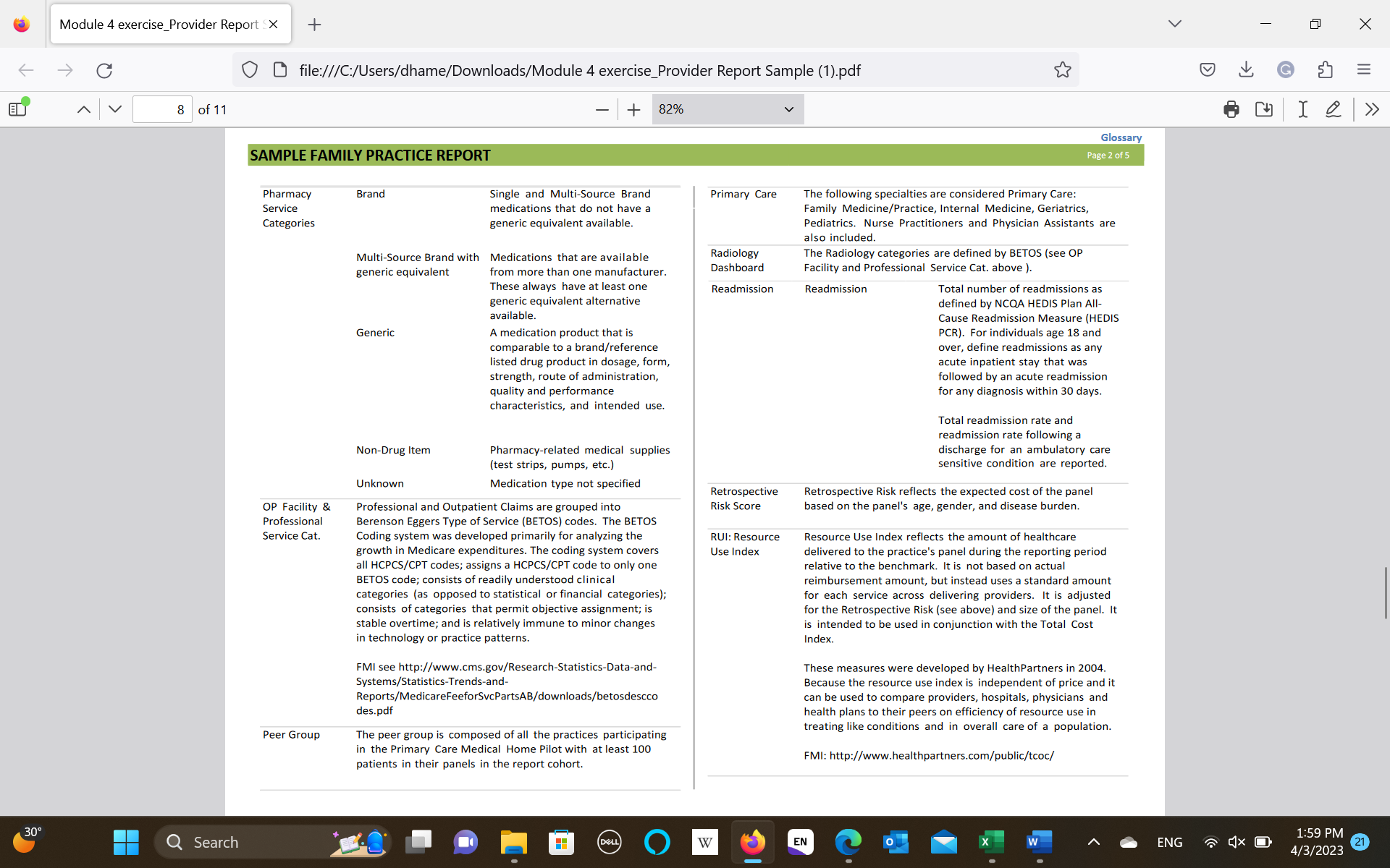there opportunities for this PCP to improve cost or quality? If so,