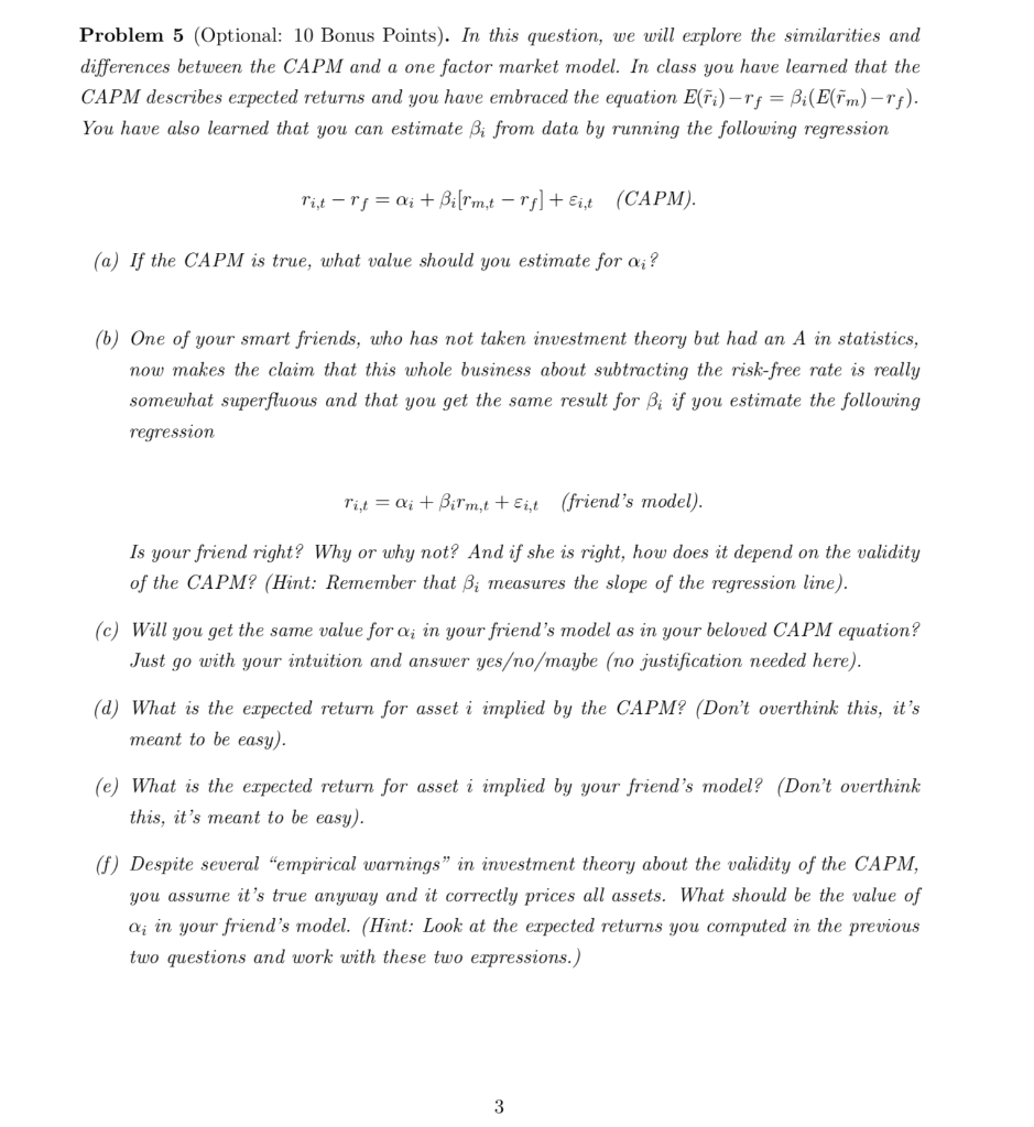 Problem 5 (Optional: 10 Bonus Points). In this question, we will