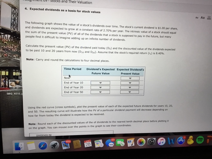  nent09-Stocks and Their Valuation 4. Expected dividends as a basis for