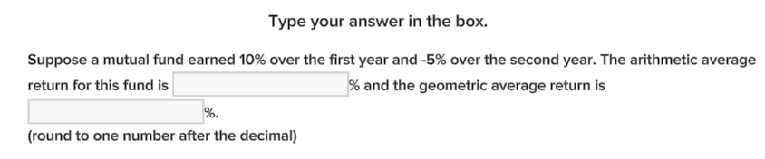  Type your answer in the box. Suppose a mutual fund earned