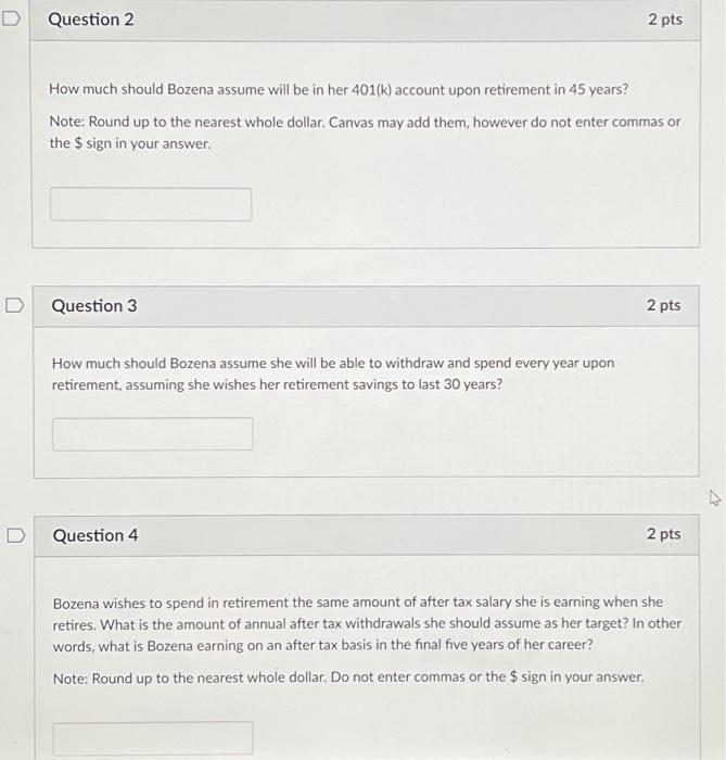 she should participate in the 401(k) plan. She has done a bit