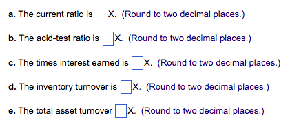 h. Operating return on assets i Neht ratin i. Debt ratio j.
