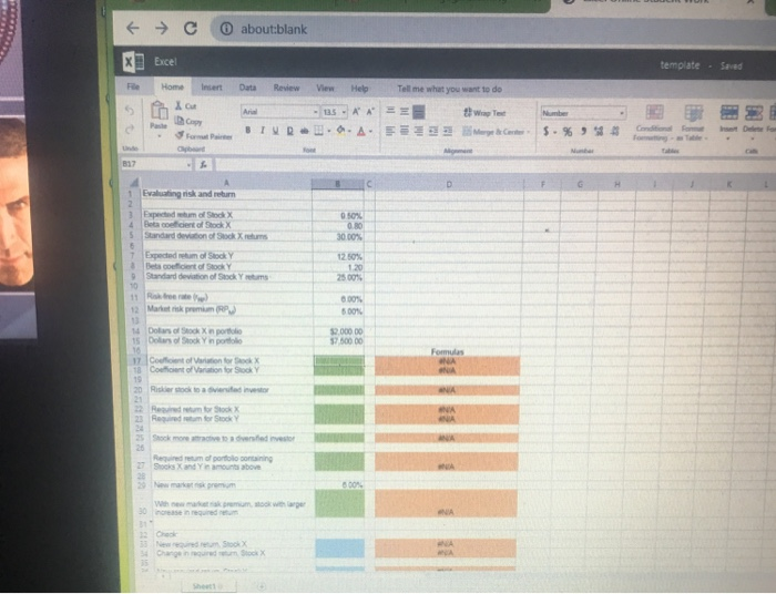 30% standard deviation of expected returns. Stock Y has a 12.5% expected