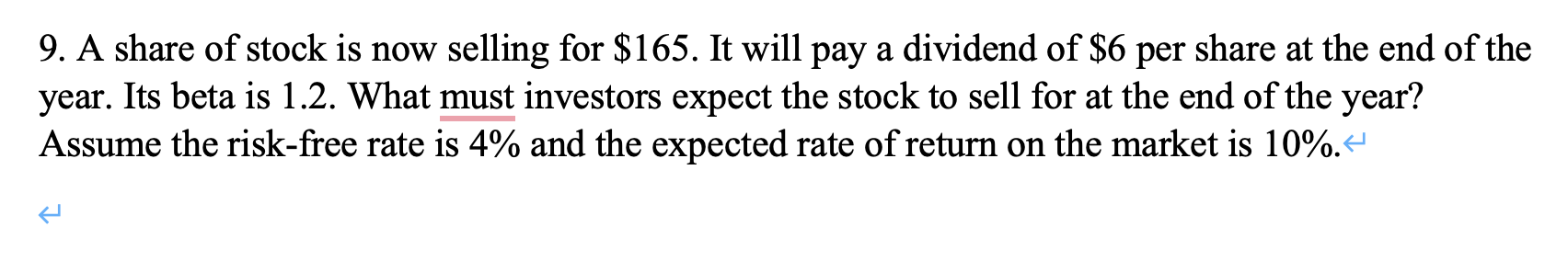 Please use ONLY an Excel spreadsheet for the solutionsno handwritten ones. 9.