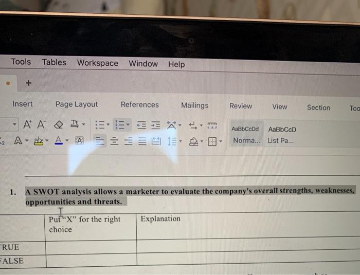  Tools Tables Workspace Window Help + Insert Page Layout References Mailings