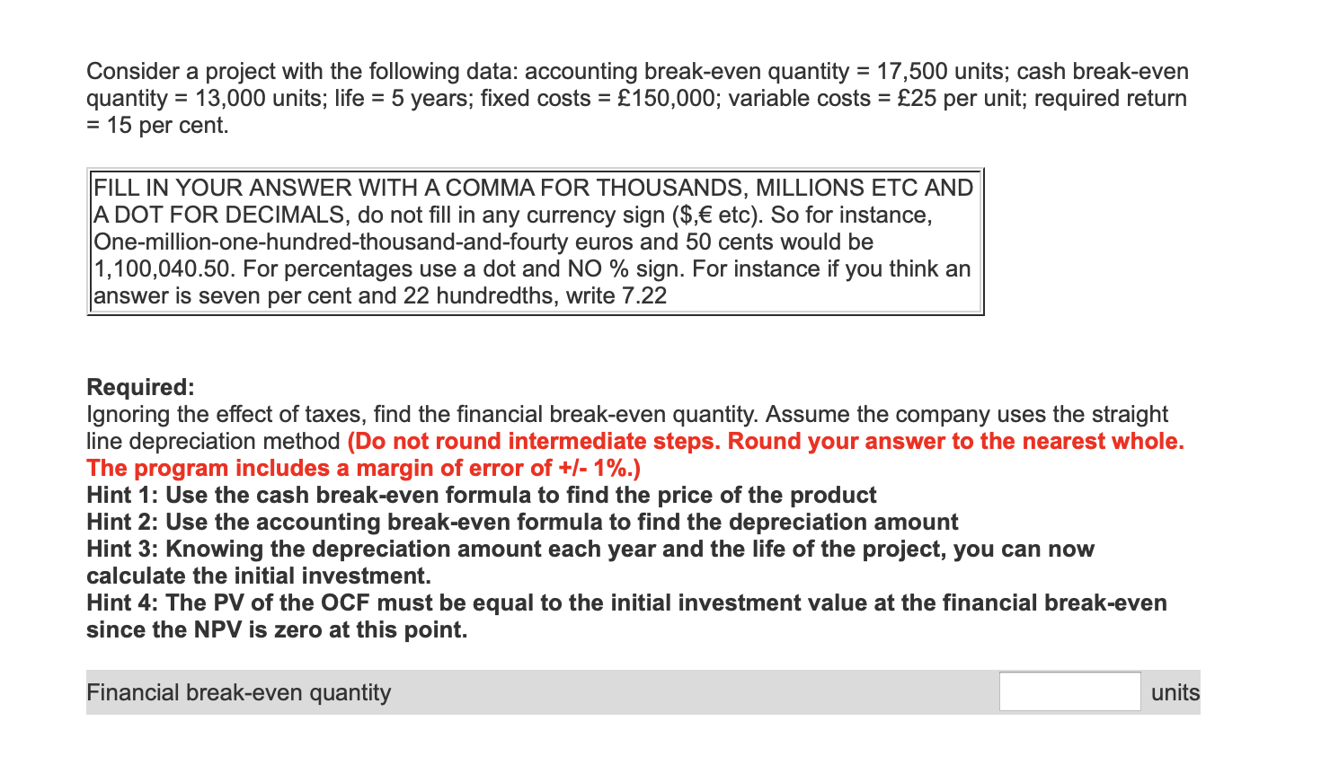 Can you please answer these two questions? Thanks Consider a project with