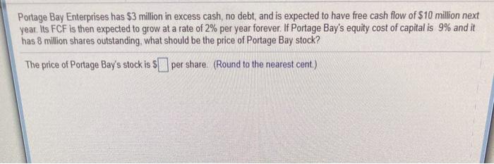up The present value of JECK Co.'s expected free cash flow is