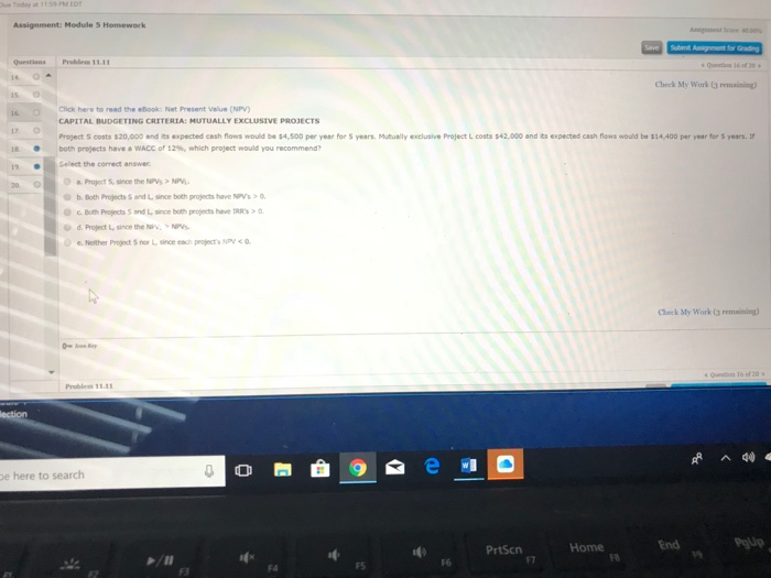 read the eBook: Net Present Value (NPV) 16. o CAPITAL BUDGETING CRITERIA: