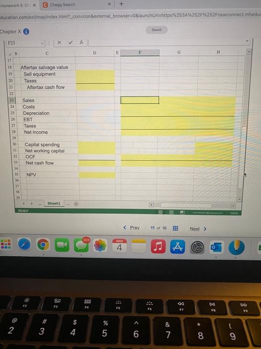 a new three-year expansion project that requires an initial fixed asset investment